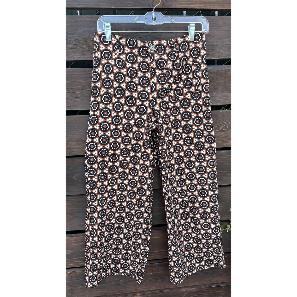 anthropologie Style Jules & Leopold Wide Leg Floral Stretch Pants Size Small